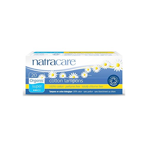 Natracare Organic Cotton Tampons - Perfume & Chlorine Free, Biodegradable - 20 Count