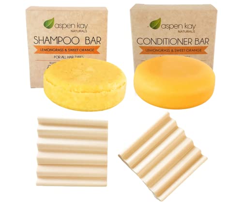 Lemongrass & Sweet Orange Shampoo & Conditioner Bar - Nourishing, Vegan, Organic Ingredients - 3oz