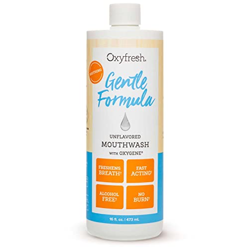 Oxyfresh Mouthwash - Gentle & Alcohol-Free for Sensitive Gums, Unflavored - 16oz