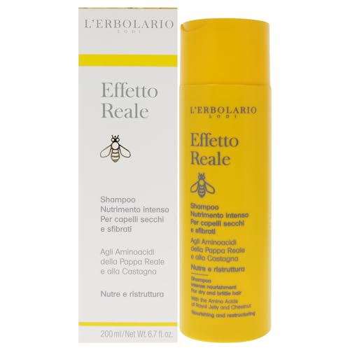 L'Erbolario Intense Nourishment Shampoo - Strengthens Roots, Organic Chestnut Honey - 6.7 oz