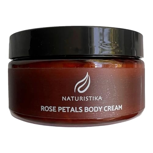 Naturistika Rose Petals Body Cream - Luxurious Moisturization with Shea Butter & Rosehip - 8oz