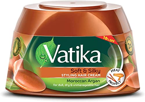 Vatika Naturals Moroccan Argan Hair Cream - Nourishes & Protects, Soft & Silky Finish - 140ml