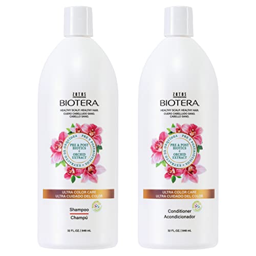 BIOTERA Ultra Color Care Shampoo & Conditioner Set - Prolongs Vivid Color, Vegan - 32 Fl Oz