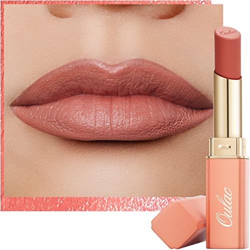 Oulac Lipstick & Blush Duo - Rich Color, Moisturizing Rose Oil, Cream to Powder Finish - 3.6g