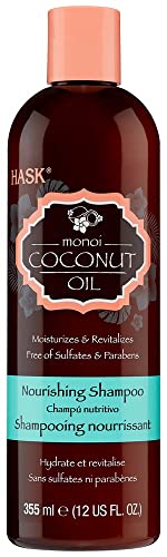 Hask Monoi Coconut Oil Shampoo - Nourishes & Revitalizes, Tropical Coconut Scent - 12oz