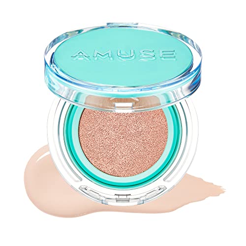 Amuse Cushion Foundation - 24H Long-Lasting Coverage, Vegan, Hydrating - Clear Beige Pink