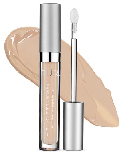 PÜR Beauty 4-in-1 Sculpting Concealer - Hydrating, Lightweight Coverage, Vegan - MN3, 1 Count