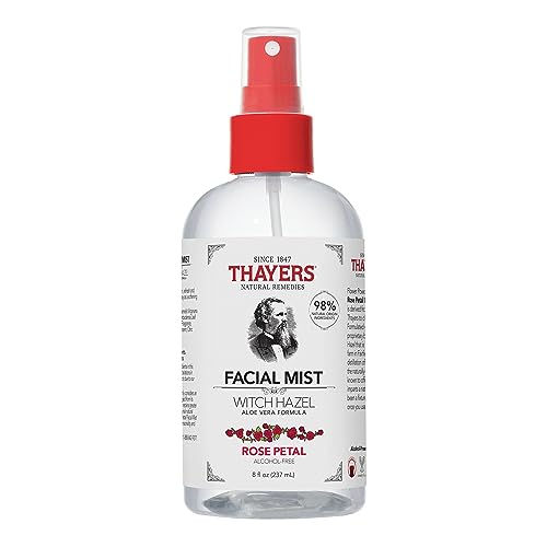 Thayers Witch Hazel Facial Mist Toner - Soothing & Hydrating Aloe Vera, Rose Petal - 8 oz