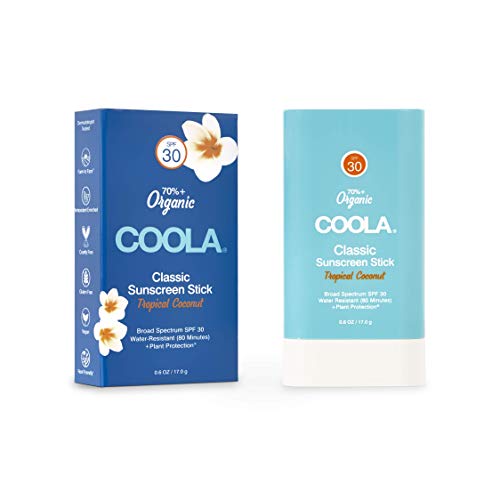 COOLA Organic Sunscreen Stick SPF 30 - Nourishing Coconut Protection, Vegan & Gluten Free - 0.15oz