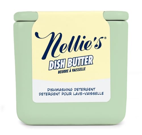 Nellie's Dish Butter - Zero-Waste Dish Soap, Refreshing Light Spruce Scent, 8oz Reusable Container