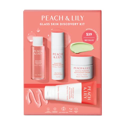 Peach & Lily Skin Care Kit - Transformative Hydration, Vegan & Cruelty-Free - 4-Piece Set