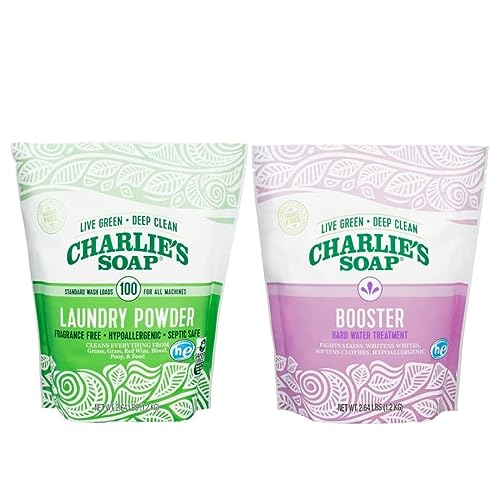 Charlie's Soap Laundry Powder - Phosphate-Free, Hypoallergenic, Deep Clean - 100 Loads