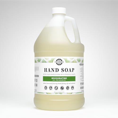 Rustic Strength Liquid Hand Soap - Invigorating Peppermint & Lime, Gluten-Free, Vegan - 128oz