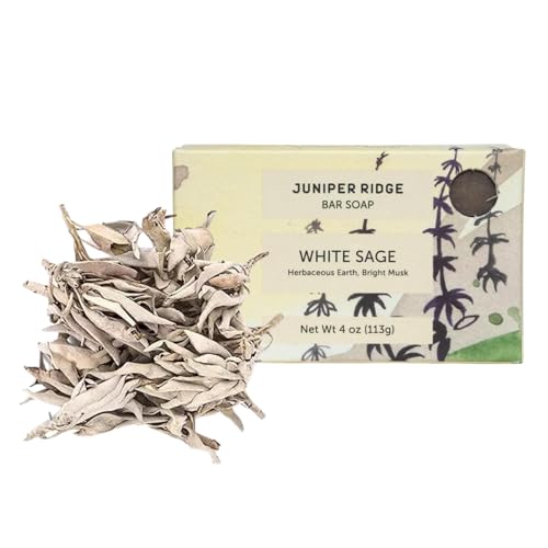 Juniper Ridge Aromatherapy - Farmed White Sage & Cold-Processed Bar Soap - 0.5 lb & 4 oz