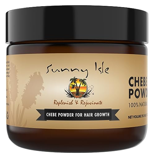 Sunny Isle Chebe Powder - Nourishes & Strengthens Hair, 100% Natural, Dye Free - 1oz