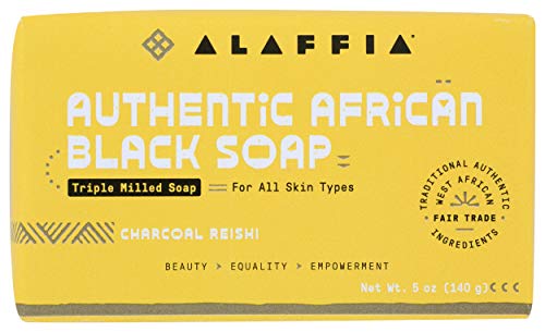 ALAFFIA Charcoal Reishi Body Soap - Organic Certified, No Animal Testing - 5 OZ