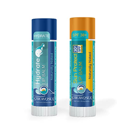 STREAM 2 SEA Lip Balm Set - Hydrating SPF 30 Protection, Natural Ingredients, 2 Pack