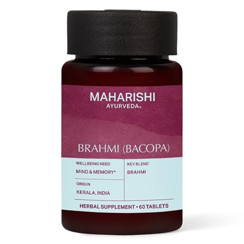 Maharishi Ayurveda Brahmi Capsules - Supports Mental Clarity, Vegan, Non-GMO - 60 Count