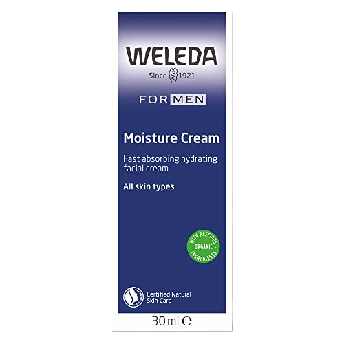 Weleda Moisture Cream for Men - Hydrating Jojoba Oil, Nourishes & Protects - 1oz