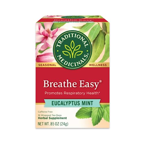 Traditional Medicinals Eucalyptus Mint Herbal Tea - Supports Respiratory Health, Non-GMO - 16 Bags