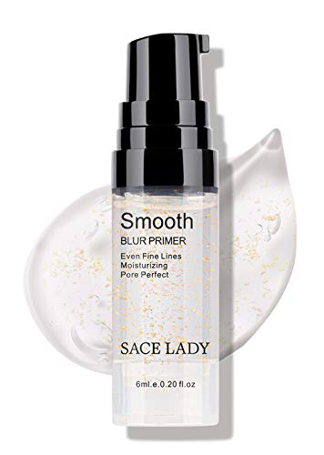 SACE LADY Face Primer - Minimizes Pores, Hydrates Skin with Gold Foil - 0.2 Fl Oz