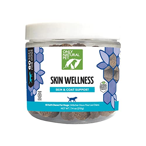 Only Natural Pet Skin Wellness Soft Chew - Promotes Healthy Skin, Delicious Bacon Flavor - 60 Count