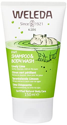 Weleda Kids 2-in-1 Lively Lime Shampoo & Body Wash - Gentle Cleansing, Moisture Balance - 150ml