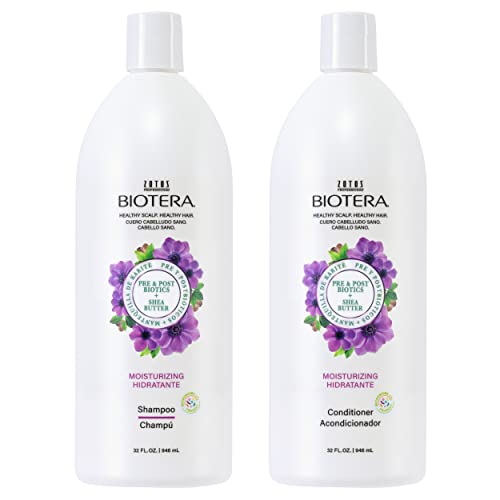 BIOTERA Shampoo & Conditioner Set - Hydrates Fine Hair, Microbiome Friendly, Vegan - 32 Fl Oz