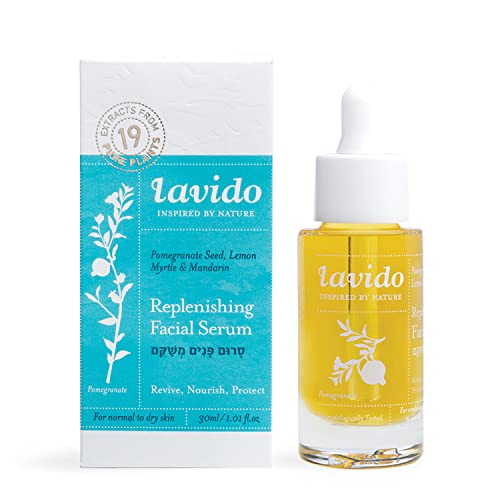 Lavido Face Serum - Revive, Nourish + Protect Dry Skin, 18 Plant Extracts - 1 fl oz