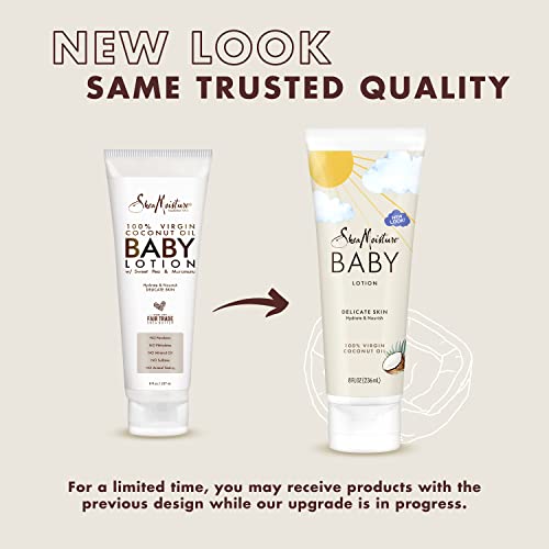 SheaMoisture Baby Lotion - Hydrating Coconut Oil & Shea Butter, Gentle for Sensitive Skin - 8oz