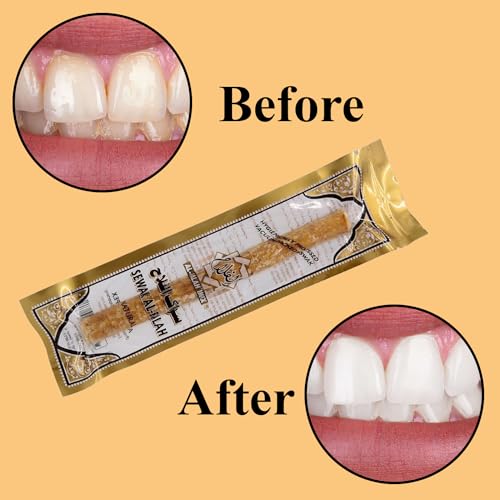 Sewak Al-Falah Miswak Toothbrush - Natural Cleaning, Soft Bristles, 10 Pack for Families