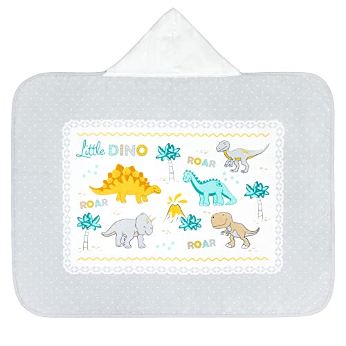 Softerry Baby & Toddler Hooded Towel - Ultra Absorbent Cotton, Oeko-Tex Certified - 28x35in Dinosaur