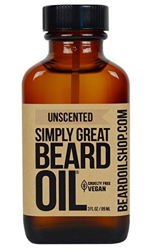 Simply Great Beard Oil - Moisturizing Unscented Formula with Hazelnut & Rosemary - 2.9oz