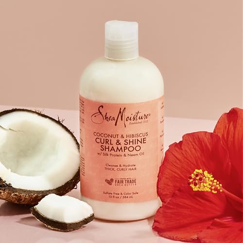 SheaMoisture Curl & Shine Shampoo - Hydrates & Defines Curls, Fair Trade Ingredients - 13oz