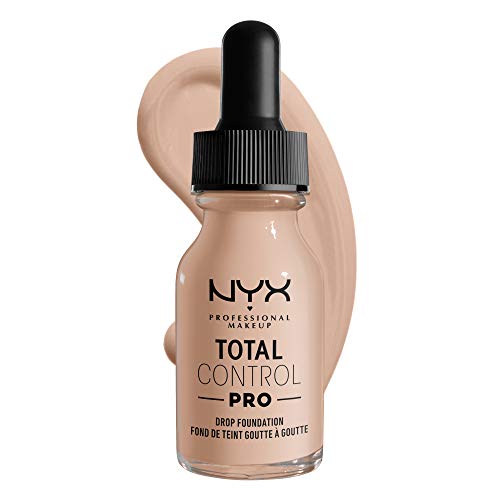 NYX PROFESSIONAL MAKEUP Total Control Pro Drop Foundation - Buildable Coverage, Vegan - Porcelain