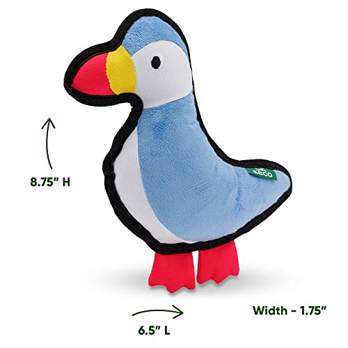 Beco Paloma Puffin Dog Toy - Durable, Made from 66% Recycled Materials, 100% Carbon Offset