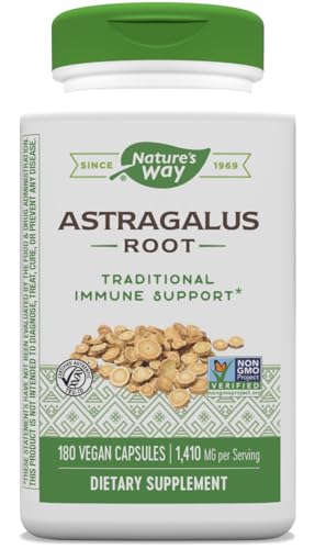 Nature's Way Astragalus Root - Traditional Immune Support, Non-GMO, Vegan - 180 Capsules