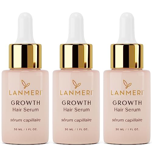 Lanmeri Vegan Hair Growth Serum - Promotes Thicker, Fuller Hair for All Types - 90-day Formula