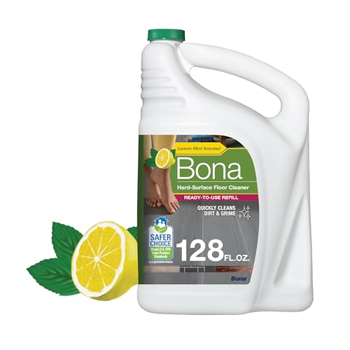 Bona Multi-Surface Floor Cleaner Refill - Residue-Free, Plant-Based, Citrus Scent - 128 fl oz