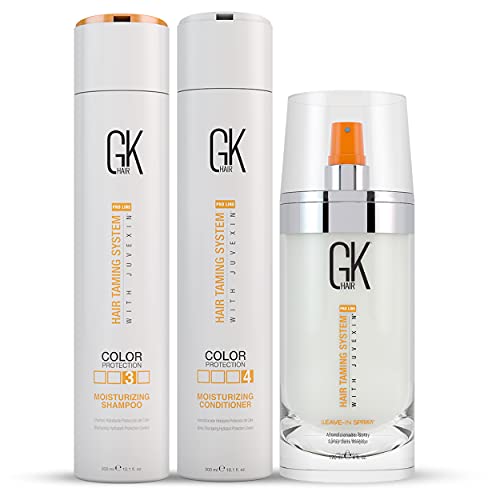 Global Keratin Moisturizing Shampoo & Conditioner Set - Hydrates, Color Protection - 300ml + 120ml