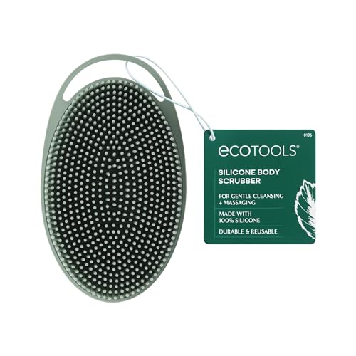 EcoTools Silicone Body Scrubber - Gentle Cleansing & Exfoliation, 100% Premium Silicone - 1 Count