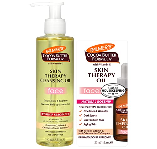 Palmer's Skin Therapy Oil Face Set - Moisturizing Cleanser & Anti-Aging Oil - 6.8oz