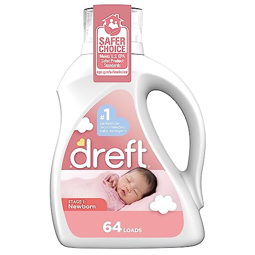 Dreft Baby Laundry Detergent - Hypoallergenic, Pediatrician Recommended - 92oz (64 Loads)