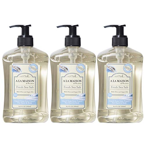 A LA MAISON French Liquid Hand Soap - Natural Cleanser with Essential Oils, 3 Pack - 16.9oz