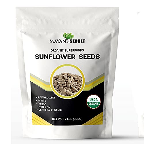 Mayan's Secret Superfood Hulled Sunflower Seeds - USDA Organic, Non-GMO, Vegan - 2 Pounds