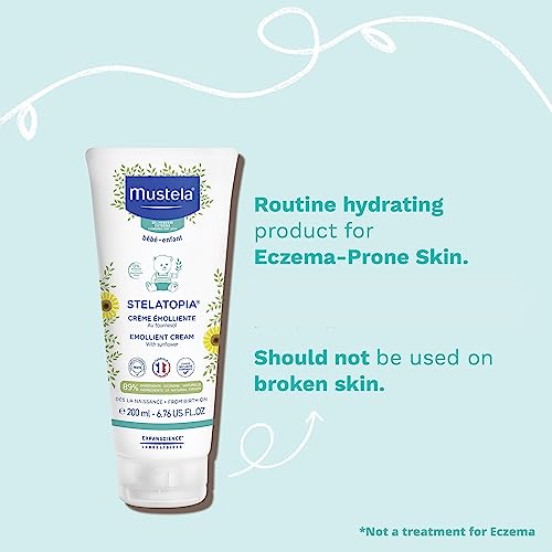 Mustela Stelatopia Eczema Cream - Hydrating Emollient for Baby's Sensitive Skin - 6.76 fl. oz.