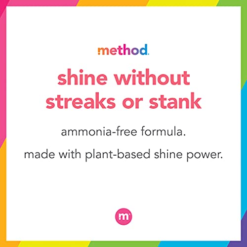 Method Glass Cleaner - Plant-Based Streak-Free Shine, Mint Scent, 4x28oz Recycled Bottles