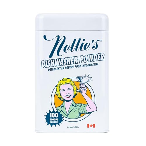 Nellie's Dishwasher Powder Bundle - Grease-Busting, Plant-Based Formula - 50 & 100 Scoops