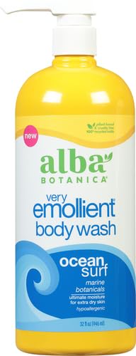 Alba Botanica Body Wash - Rejuvenating Plant-Based Formula, Cruelty-Free - Ocean Surf, 32oz