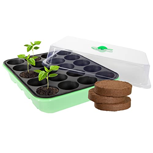 Window Garden Seed Propagation Kit - Easy Germination, Reusable Trays, Fiber Soil - 20 Cavities